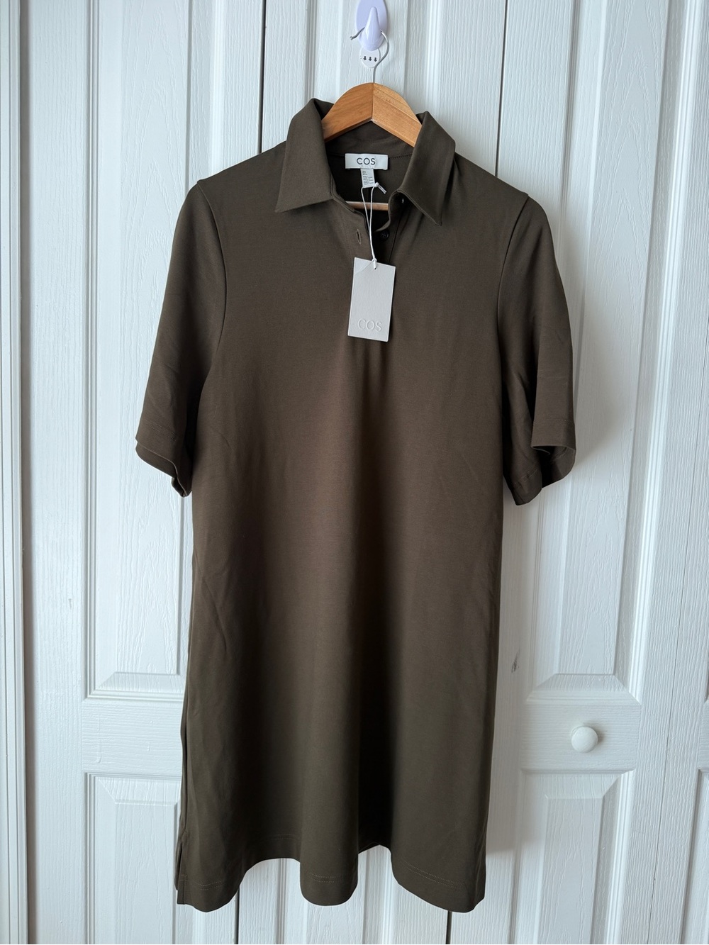 COS women's Polo Dress - Olive